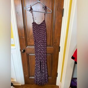 Planet Blue Burgundy Floral Jumpsuit